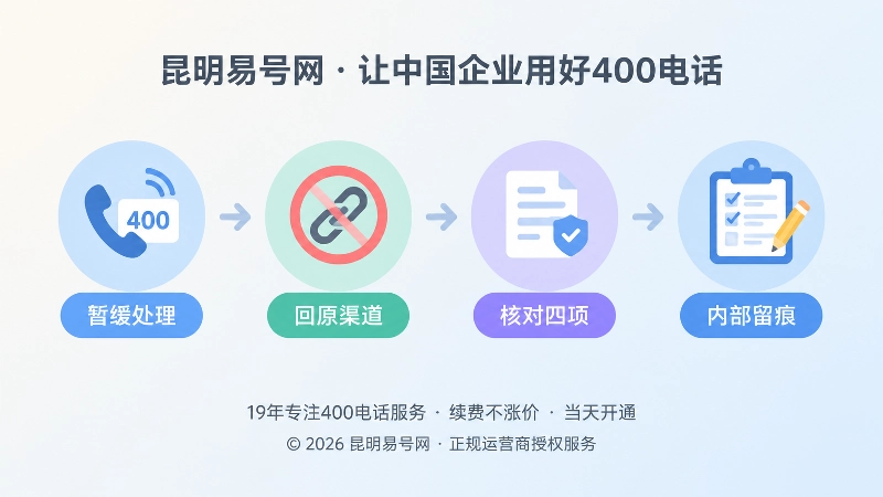 企业400电话通知四步核验时间线图